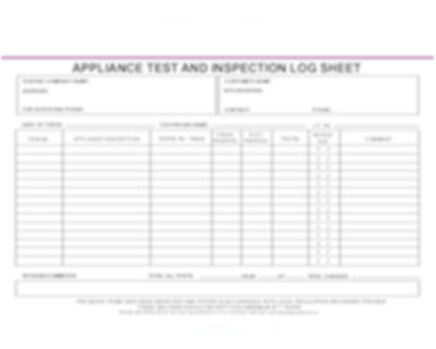 Log Book - Professional Test and Tag - Click Image to Close